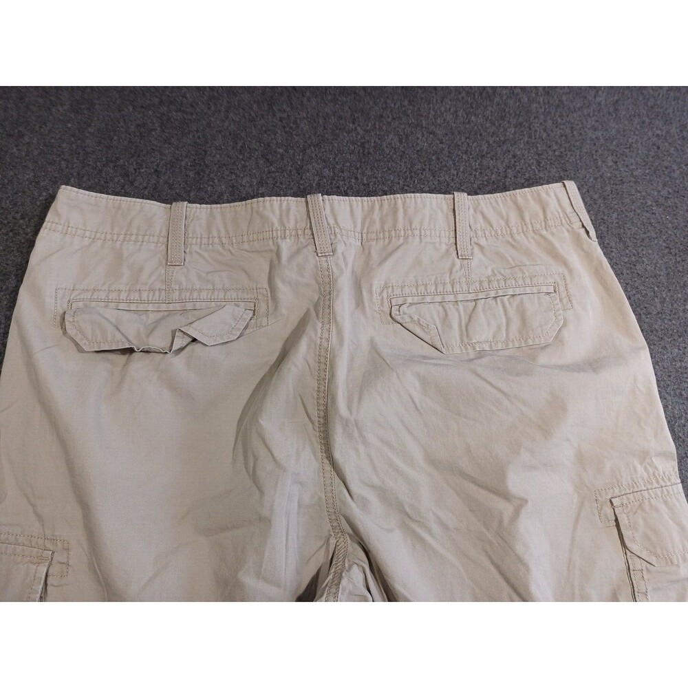 Apt 9 Mens Khaki Cargo Shorts Size 38 Flat Front 100% Cotton - Picture 11 of 12